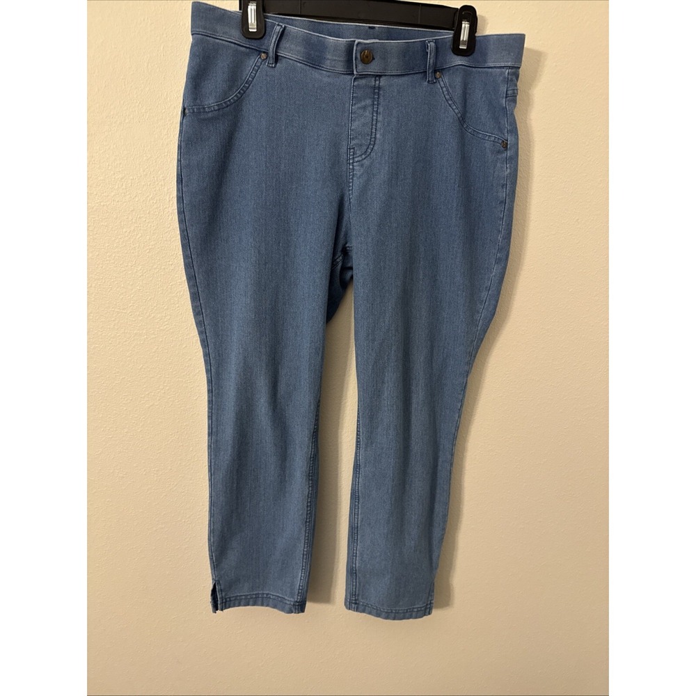 Hue Jeans‎ - Women's Large - Ultra Soft Denim -blue- tapered - Ankle